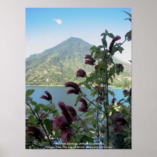 Aussicht von Santiago Atitlan, Guatemala Poster (Vorne)