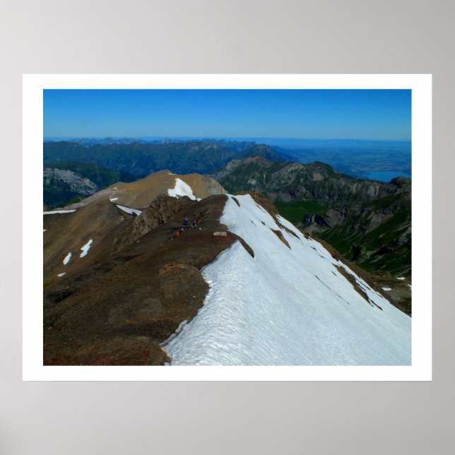 Aussicht von Schilthorn, Schweiz Poster (Vorne)