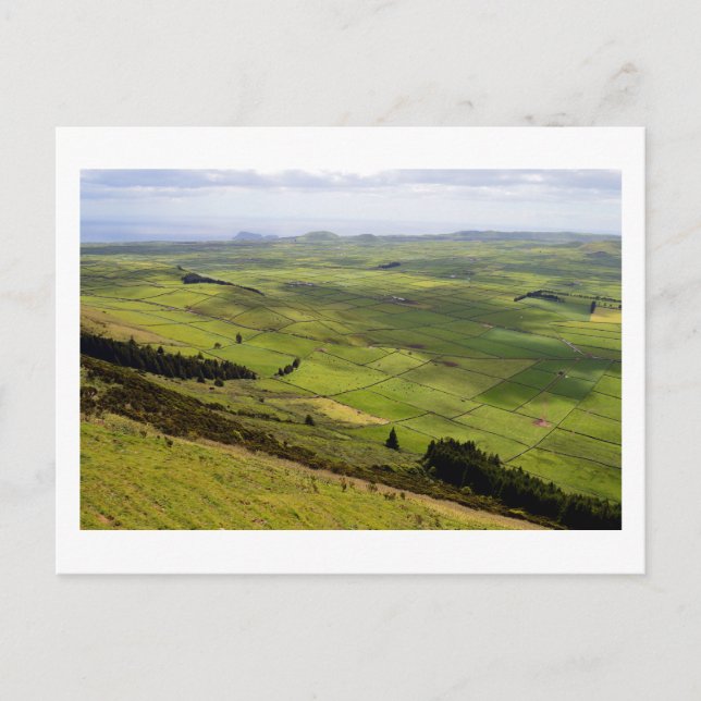 Aussicht von Serro do Cume: Terceira, Azoren Postkarte (Vorderseite)