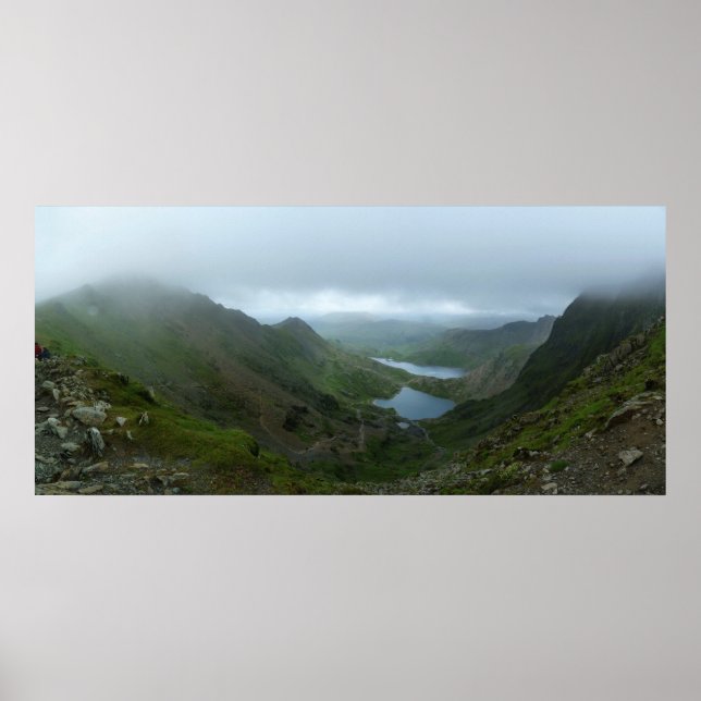 Aussicht von Snowdon - Panorama Poster (Vorne)