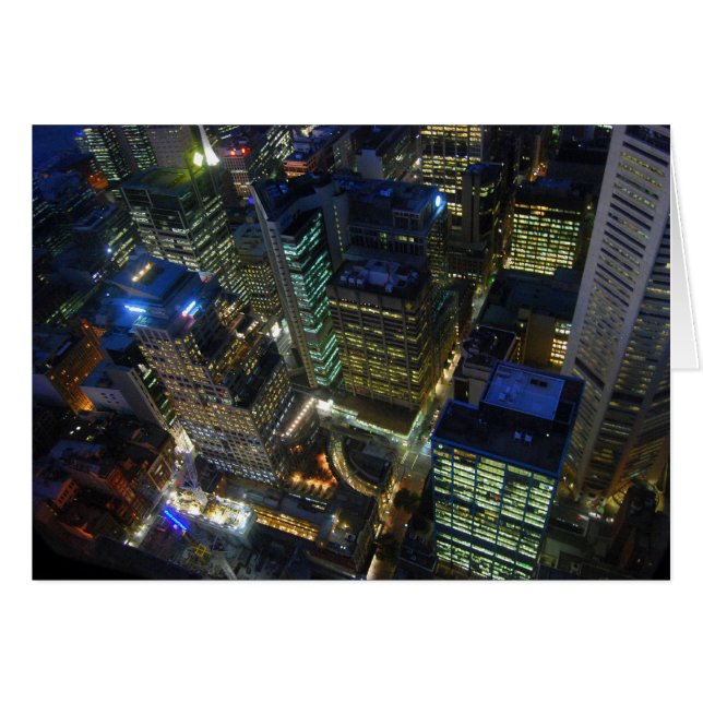 Aussicht von Sydney Tower Card (Vorderseite (Horizontal))