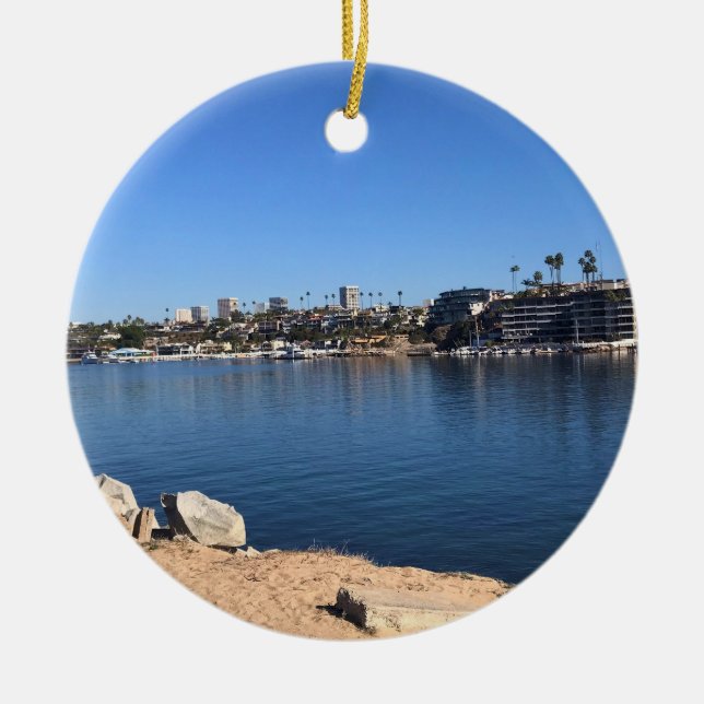 Aussicht von Wedge, Newport Beach, Kalifornien Keramik Ornament (Vorne)
