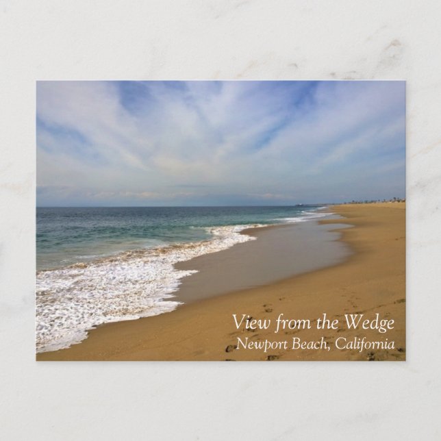 Aussicht von Wedge, Newport Beach, Kalifornien Postkarte (Vorderseite)