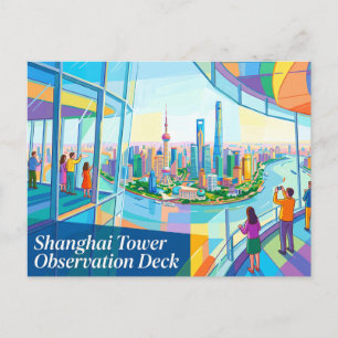 Aussichtsplattform Shanghai Tower China Postkarte