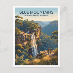 Aussichtspunkt Wentworth Falls Australien Postkarte