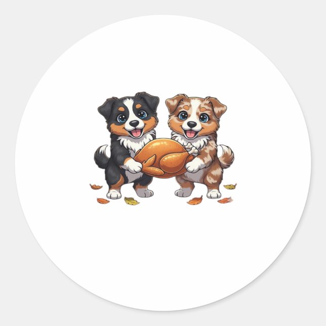 Aussie 186 Erntedank Classic T - Shirt.png Runder Aufkleber (Vorderseite)