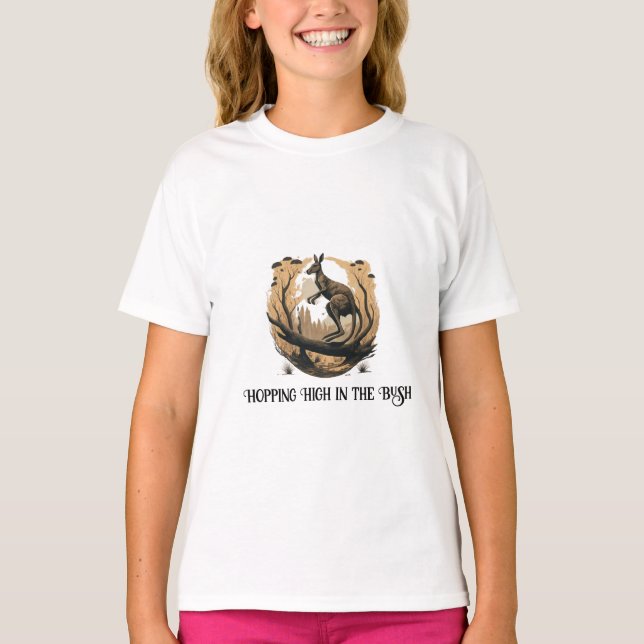 Aussie Adventure: Hopping High in Bush T-Shirt (Vorderseite)