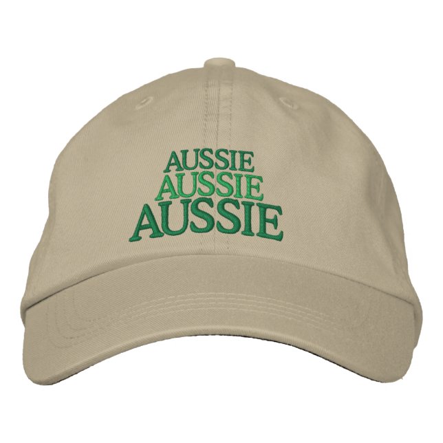 Aussie, Aussie, Aussie bestickte Mütze Kappe (Vorderseite)