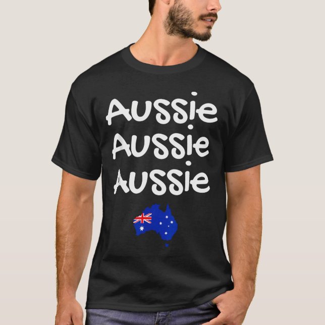 Aussie Aussie Aussie (Oi Oi Oi) Australier T-Shirt (Vorderseite)