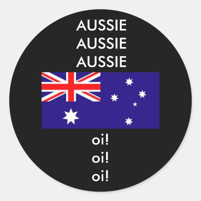 Aussie Aussie Aussie Sport Chant Runder Aufkleber (Vorderseite)