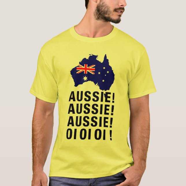 Aussie Aussie Oi Oi Oi Oi T-Shirt (Vorderseite)
