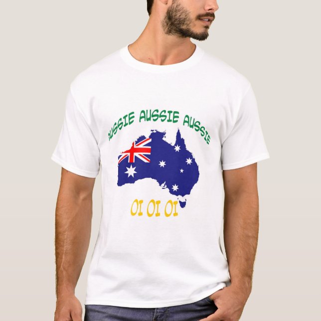 Aussie Aussie Oi Oi Oi Oi T-Shirt (Vorderseite)