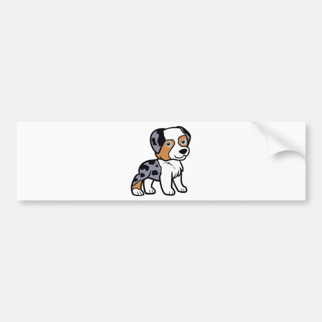aussie blue merle Cartoon Autoaufkleber (Vorne)