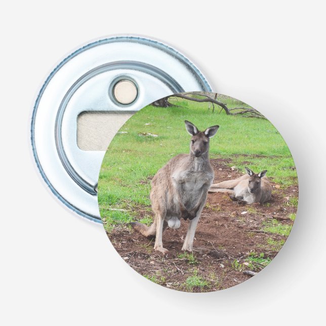 Aussie Buck Kangaroo, Magnetic Bottle Opener. Flaschenöffner (Vorderseite)