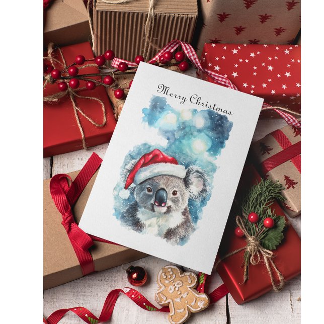 Aussie Christmas Cheer, Koala Bear Brauch Postkarte (Von Creator hochgeladen)