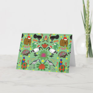 Aussie Christmas Folded Holiday Card Feiertagskarte