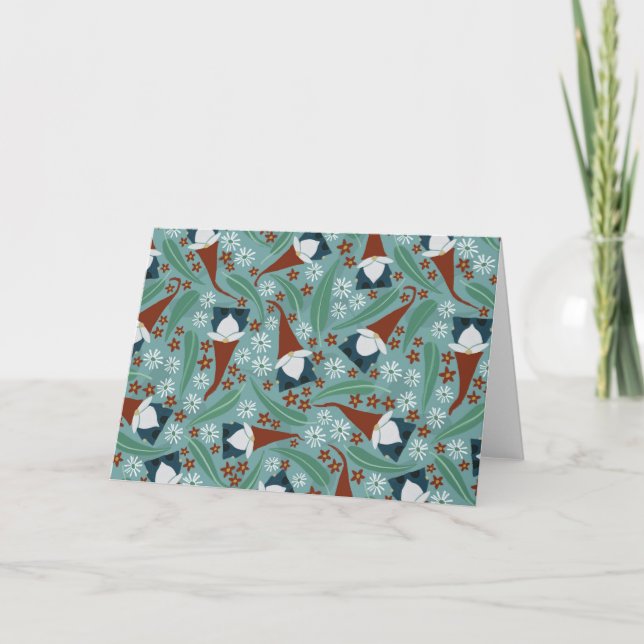 Aussie Christmas Gnome Card Karte (Vorderseite)