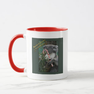 Aussie Christmas Koala mit Candy Cane Tasse