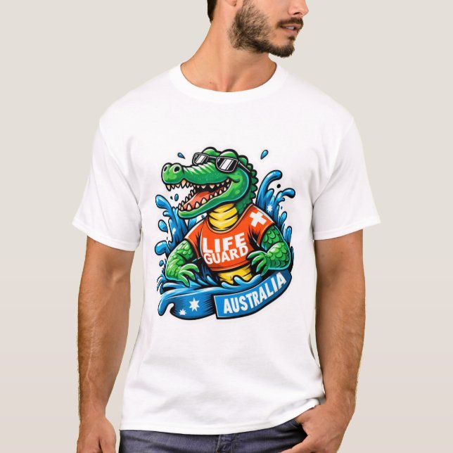 AUSSIE CROCODILE LIFE GUARD 2 T-Shirt (Vorderseite)