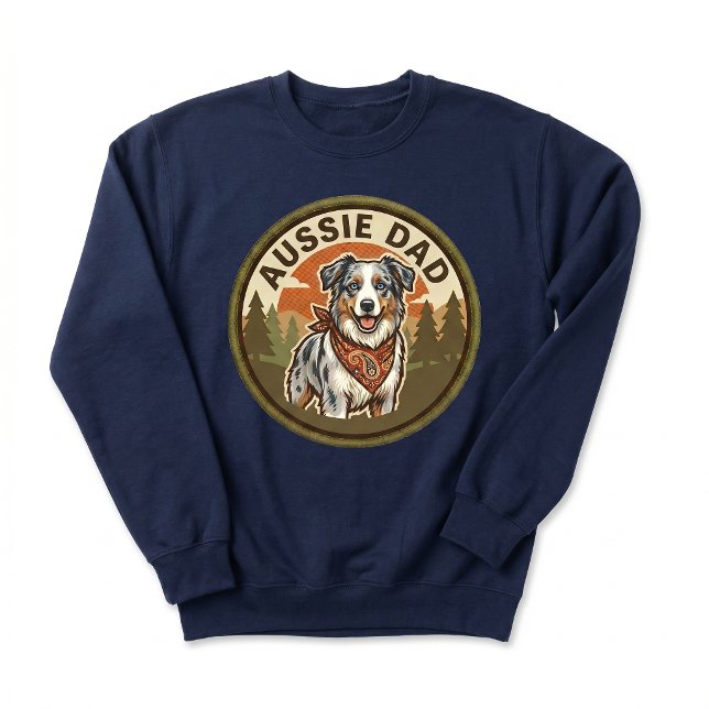 Aussie Dad Crewneck | Australischer Schäferhund-Va Sweatshirt (Von Creator hochgeladen)