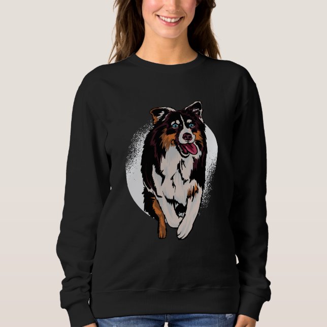 Aussie Dog Funny Cattle Paw Sweatshirt (Vorderseite)