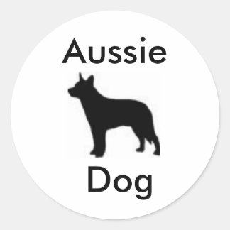 Aussie Dog Runder Aufkleber