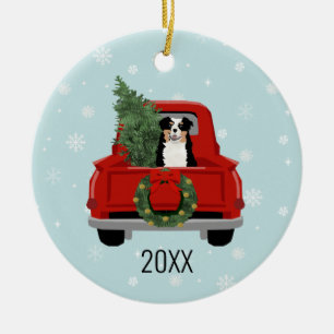 Aussie dog tribunte Weihnachten Keramik Ornament