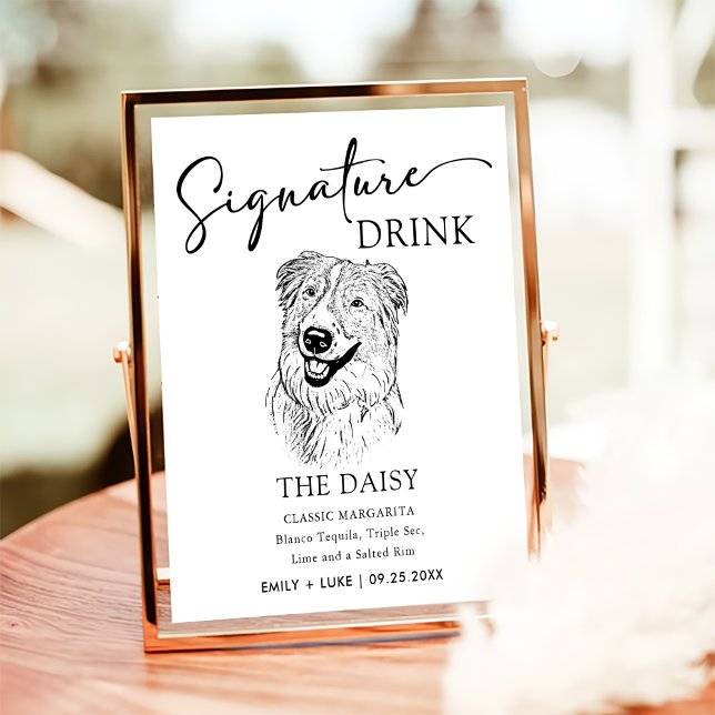 Aussie Dog Wedding Signature Drink Sign Poster (Von Creator hochgeladen)