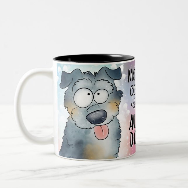 Aussie Doodle Coffee Morning Zweifarbige Tasse (Links)