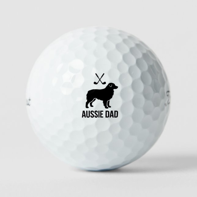 Aussie Golf Dad Titleist Pro V1 Golfball Geschenk (Vorderseite)