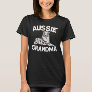 Aussie Grandma Aussie Owner Australian Shepherd T-Shirt