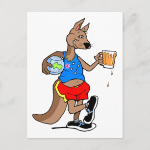 aussie Kangaroo Postkarte