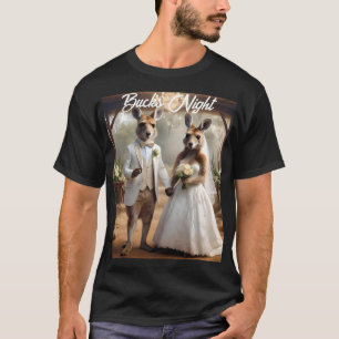 Aussie Kangaroo White Wedding, Bucks Night Tshirt