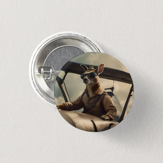 Aussie-Känguru-Pilot, Button (Vorne & Hinten)