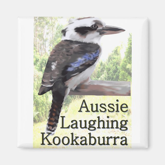 Aussie Laughing Kookaburra Magnet (Vorne)