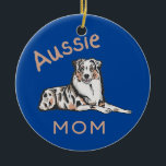 Aussie Mama Australian Shepherd Aussie Dog Keramik Ornament<br><div class="desc">Aussie Mama Australian Shepherd Aussie Dog Wigglebutt Geschenke Geschenk. Perfektes Geschenk für Ihren Vater,  Mama,  Papa,  Männer,  Frauen,  Freunde und Familienmitglieder am Erntedank Tag,  Weihnachten,  Muttertag,  Vatertag,  4. Juli,  1776 Unabhängiger Tag,  Veteranen Tag,  Halloween,  Patrick's Day</div>