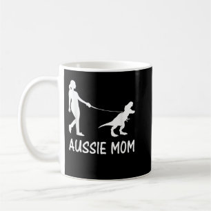 Aussie Mama Australian Shepherd Dog Dinosaur Women Kaffeetasse