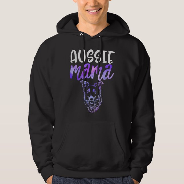 Aussie Mama Australian Shepherd Herding Dog Mom Da Hoodie (Vorderseite)