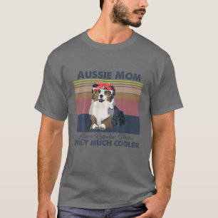 Aussie Mama Bandana Match Vintager Muttertagshund T-Shirt