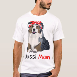 Aussie Mama Dog Bandana Pet Lover Geschenk WoAussi T-Shirt