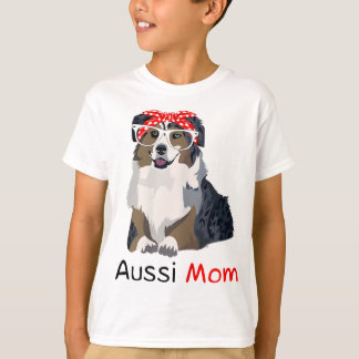 Aussie Mama Dog Bandana Pet Lover Geschenk Womens T-Shirt
