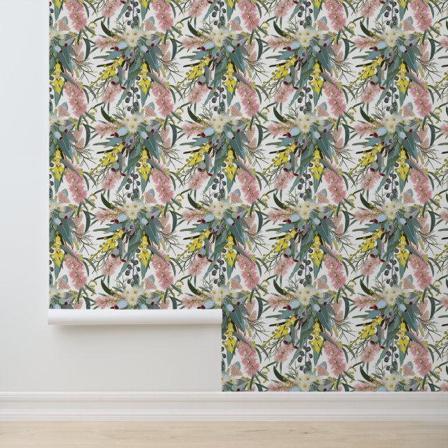 Aussie Native Bush Blooms Tapete (Anwendung)