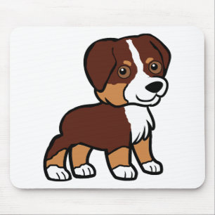 aussie red tri Cartoon Mousepad