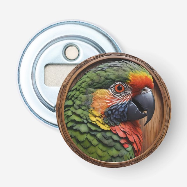 Aussie Spirit: Ein Lorikeet, das in geschnitztem H Flaschenöffner (Vorderseite)