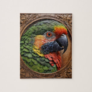 Aussie Spirit: Ein Lorikeet, das in geschnitztem H Puzzle