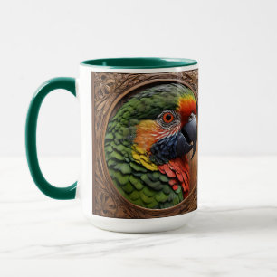 Aussie Spirit: Ein Lorikeet, das in geschnitztem H Tasse