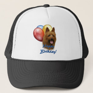 Aussie Terrier Happy Birthday Balloons Truckerkappe