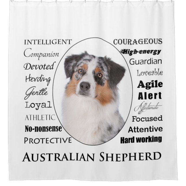 Aussie Traits Duschvorhang (Vorderseite)
