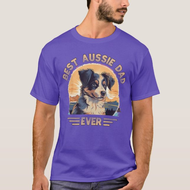 Aussie VATER Australian Shepherd Geschenk T-Shirt (Vorderseite)