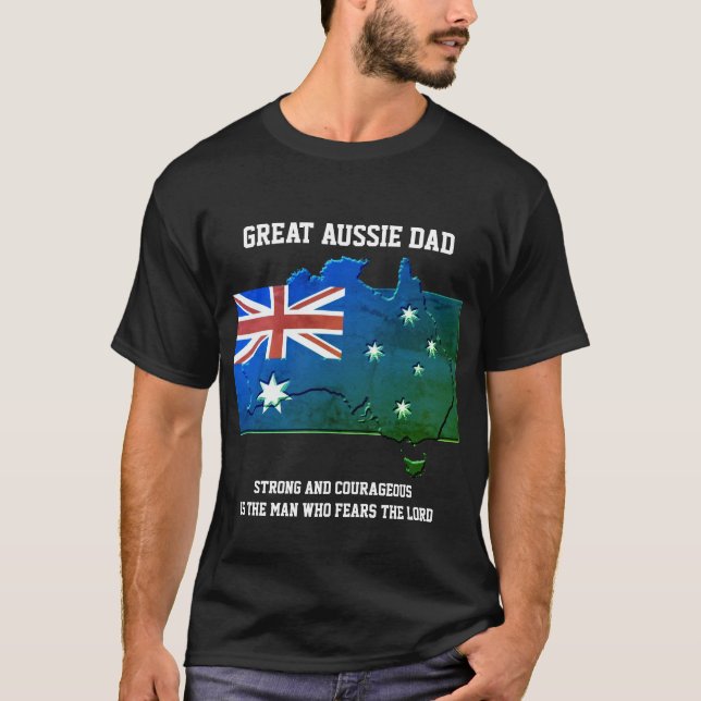 AUSSIE VATER CHRISTLICH T-Shirt (Vorderseite)